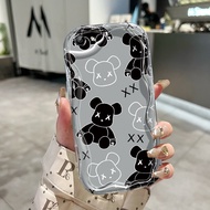 HP Casing For VIVO Y71 Y71i Case Bear Pattern Casing HP Casing Silicone Softcase Cream Container Ces