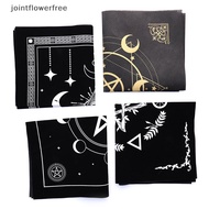 JOSG Tarots Tablecloth Triple Moon Pentagrams Pagan Altar Cloth Flannel Tarots Cloth JOO