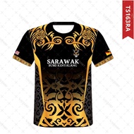 Victory Jersey Microfiber T shirt sukan Round Neck Sarawak Bumi Kenyalang