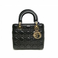 DIOR Lady戴妃包四格黑色羊皮金扣2016肩背包