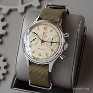 Retro Pilot Chronometer Men's Watch Seagull 1963 St1901 Arcylic NATO Nylon SGL Wristwatch