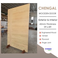 CHENGAL Wooden Main Door 5ft x 8ft Made of Top Notch Kiln-Dried CHENGAL Wood [Pintu Kayu]