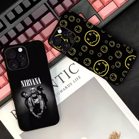 N-Nirvana Rock Band Phone Case For IPhone 16 15 14 13 12 11 PRO MAX PLUS Mini TPU Soft To Skin-frien