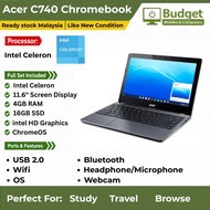 Acer C740 Chromebook - 4GB RAM - 16GB SSD - 11.6 Inch Playstore (Refurbished)
