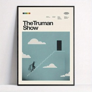 1 ชิ้น ภาพพิมพ์บนผ้าใบที่ไม่มีกรอบ "The Truman Show" ภาพวาด ศิลปะติดผนัง ของขวัญ ห้องนอน สำนักงาน ห้