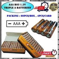 AAA / AA battery High Quality Carbon Dry Battery 1.5V / ORANGE Dry Triple A BaterryR03 1.5V