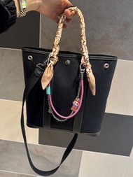 可免息分期 多年正版正貨商標門市現貨 hermes garden party file  pm black canvas/leather stamp 口H 愛馬仕 花園包 中古包 中古袋 袋 黑色 帆