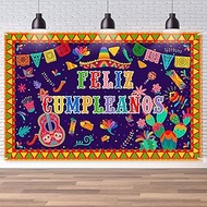 Feliz Cumpleaños Backdrop, Fiesta Mexican Cactus Birthday Banner Happy Birthday Yard Sign Taco Bout 