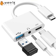 YANMIG Type-C to 3.5m Tablet Headphone 3 in 1 Audio Converter