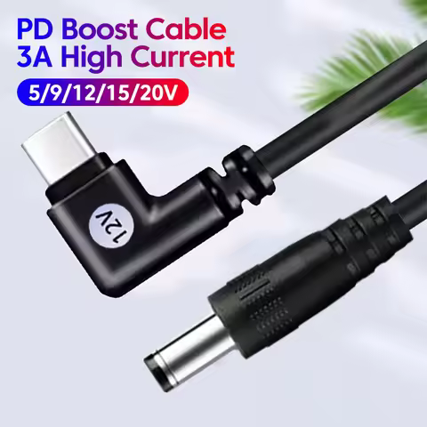 Type-C to DC 5.5mm Power Boost Cable Type C To DC 5V/9V/12V/15V/20V Connector Boost Cable For Router