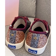 KEDS wedding shoes shiny sequin shoes multicolor stitching shoes peach heart shoes sneakers single shoes good