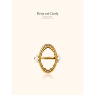 The Mirror of the Past | Pearl Ring Open Ring Retro Ring Small Pearl Ring
