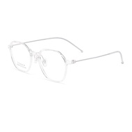 FIRADA แว่นตาแฟชั่นโปร่งใสผู้หญิงย้อนยุคไทเทเนียมแว่นตากันแดดทรงกลมกรอบแก้วใบสั่งเกี่ยวกับสายตาสำหรับ5823N ผู้หญิง