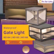 YETPLUS B0164 / B0165 / B0166 Stainless Steel Outdoor Gate Light | E27 | 3000K Warm White | Waterpro