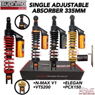 SUPRIMO SINGLE ADJUSTABLE GAS ABSORBER 335MM NMAX V1 PCX150 ELEGAN SYM VTS200