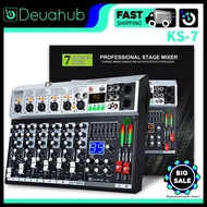 Deuahub Professional Mixer KS-5/KS-7 Audio Mixer 5/7 Channel Reverberation Sound Support Supports 99