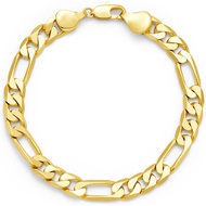 14K Gold Bracelets for Women & Men Trendy Dainty 7mm Figaro Bracelet for Men Hypoallergenic Gold Cha