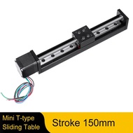 【Shop Now and Save】 Mini T-Type Sliding Table Linear Stage 50-300mm Stroke Nema11 28mm Stepper Motor