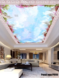 Custom ceiling wallpaper, luxury home ceiling wallpaper, 3d ceiling wallpaper.