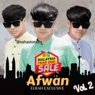 Kurta Afwan Vol2 Elrah Exclusive BAJU RAYA Pastel Pink Soft Green Dusty Green Tea Green Champagne Li