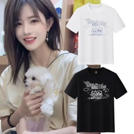 GNZ48 Bai Xinyu Designed American Retro Print Pure Cotton Short Sleeve T-Shirt - In Stock YZ10