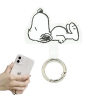 史諾比 - 日本Snoopy 史努比 手機背卡連多功能扣 可手提可掛袋 防掉失（透明色）平行進口