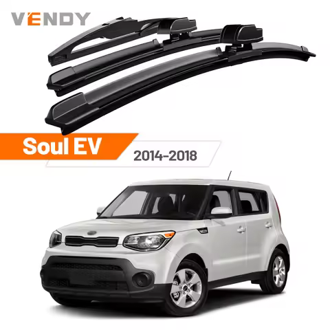 For KIA Soul EV 2014-2018 2015 2016 2017 Front & Rear Windshield Wiper Blades Windscreen Wipers Set 