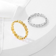 Ladies Titanium Steel Ring, Light Luxury Creative Dollar Lucky Ring