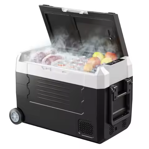 Car Refrigerator, DC 12/24V AC100-240V Compressor Electric Cooler, -4°F to 68°F Truck Refrigerator