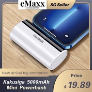 KAKUSIGA MINI Powerbank portable charger 5000mAh battery capacity power bank built-in lightning or type c plug with LED