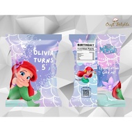 Disney Ariel Little Mermaid Chip Bag | Goodie Bag | Personalised Gift | Customised Gift | DIY Gift