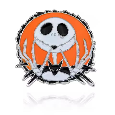 Disney The Nightmare Before Christmas Jack Enamel Pins Classic Cartoon Movie Lapel Pins Badges on Ba