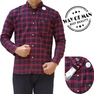 KEMEJA Doable liss Red Navy Men's Flannel Shirt