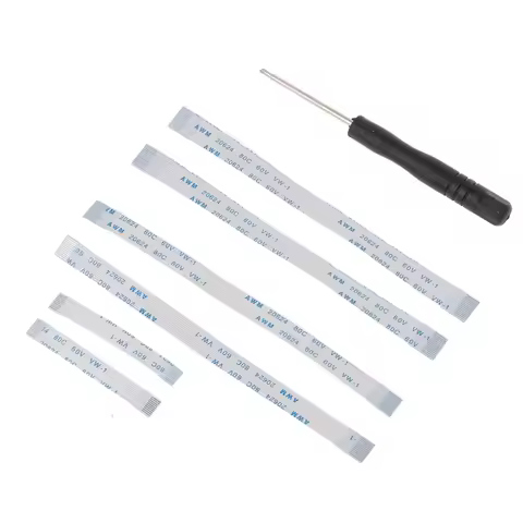 6 Pcs 10 12 14 Pin Charging Board Power Cable for Touch Pad Ribbon Cord + Tool for Dualshock 4 Contr