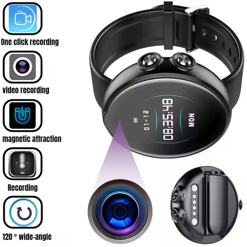 1080P HD Mini Wearable Camera Portable Smart Watch DV DVR Video Audio Recorder 3in1Mini Sports Watch