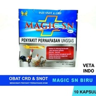 MAGIC SN BIRU SACHET SASANA NGAPAK OBAT SNOT CDR PERNAPASAN AYAM PILEK NGOROK SUPLEMEN HEWAN