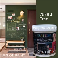 7528J CHALKBOARD PAINT ( 1L ) CRAFTING EASY CLEAN FOR INTERIOR &amp; EXTERIOR WALL PAINT / PAPAN KAPUR CAT / chalk board
