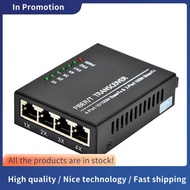 10/100M 2 Fiber Ports 4 RJ45 Port Fiber Media Converter 1310nm/1550nm Single Mode Simplex 20km SC