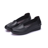 SA3 Kasut Jururawat Putih Nurse Slip Buckle Flat Shoes Nurse Black Shoes