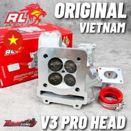 ORIGINAL RED LEO SUPER HEAD V3 PRO CNC PORT Y15 LC135/ RED LEO V3 Super Head 19/22 20/23 22/25 27/30