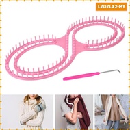 [Loviver] 8 Shape Knitting Loom Kit Handmade Scarf Knitter Versatile Crafts Lightweight Weave Loom f