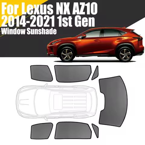 Custom Magnetic Car Window Sunshade For Lexus NX AZ10 2014 - 2021 NX300H NX300 1st Gen Curtain Mesh 