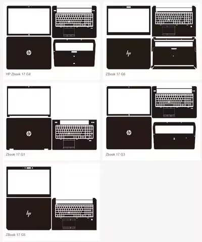 Full Body Laptop Vinyl Decal Cover Sticker Skin Protector For HP Zbook 17 G6 G5 Zbook 17 G4 G3 Zbook