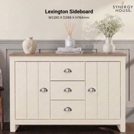 Synergy House Lexington 2 Door 3 Drawer Sideboard Display Cabinet (3.9ft)