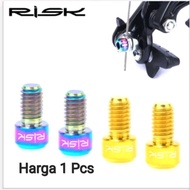 Risk Titanium Bolts M6 x 10mm Titanium Bolts U Brake V Brake Bicycle