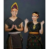 Sepasang Pakaian Adat Batak Ulos Batak Toba Baju Adat Batak