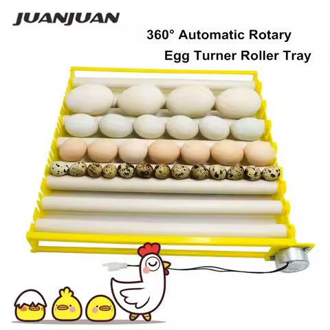 Automatic 360° Rotary Egg Turner Roller Tray 42/56/156 Eggs Hatching Incubator Farm Incubation Tool 