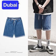 QUẦN SHORT SỌT LỬNG JEAN NAM CHẤT BÒ XANH ỐNG RỘNG LƯNG THUN CẠP CHUN XÌ TEEN VIP HOT HÀN QUỐC CAO C