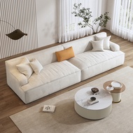 Baxter Damascus Fabric Sofa Inline Four-Seat Small Apartment Modern Living Room Technology Flannel S