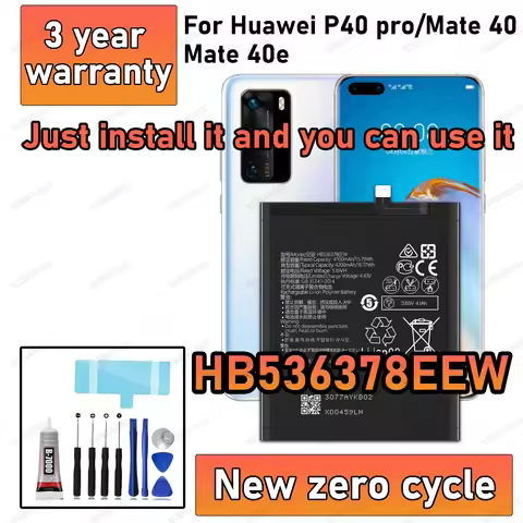 100% New High Capacity HB536378EEW Battery For Huawei P40 Pro/Mate 40/Mate 40E Phone batteries batte